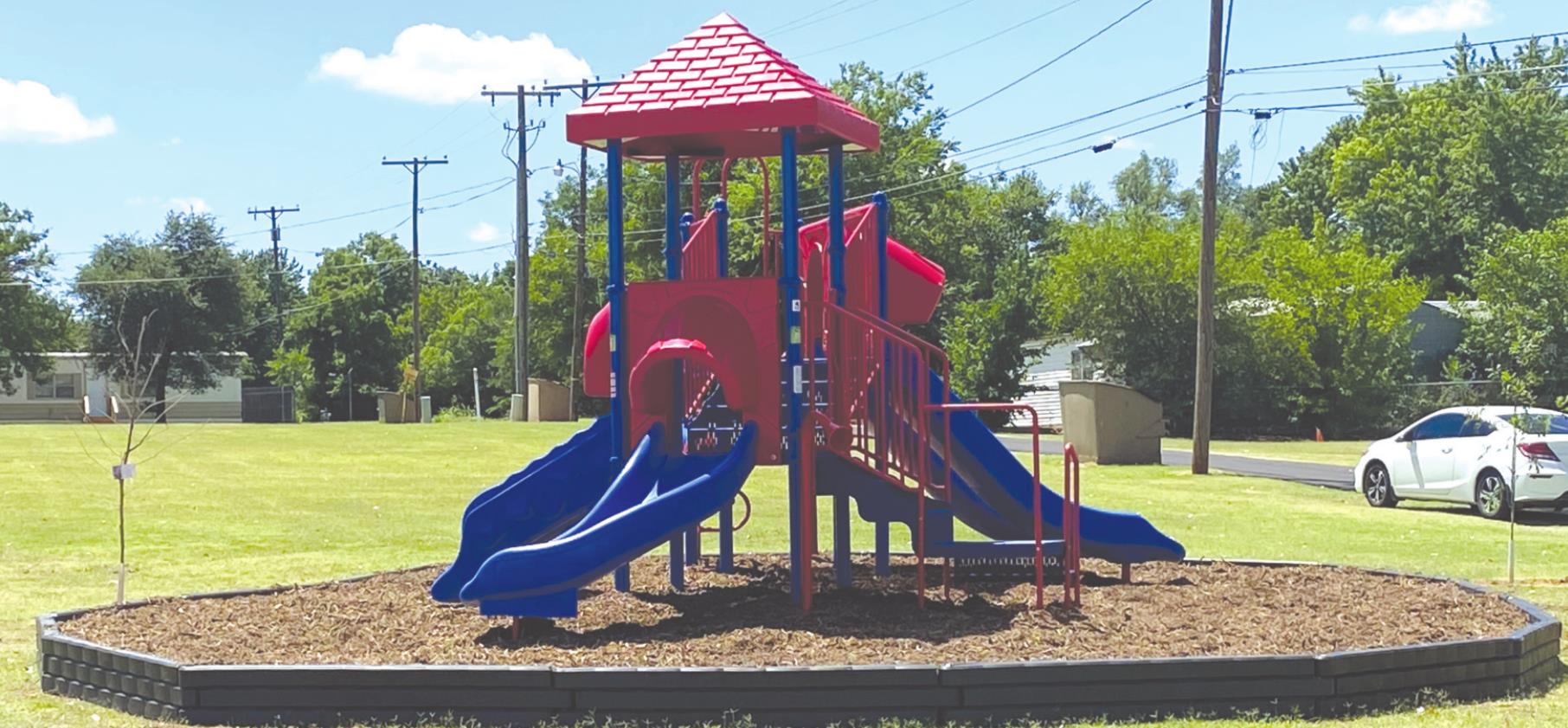 A new playground which was completed Tuesday in Heritage Park. The new playground is open and ready for kids to come and play. Josh Jennings/WDN