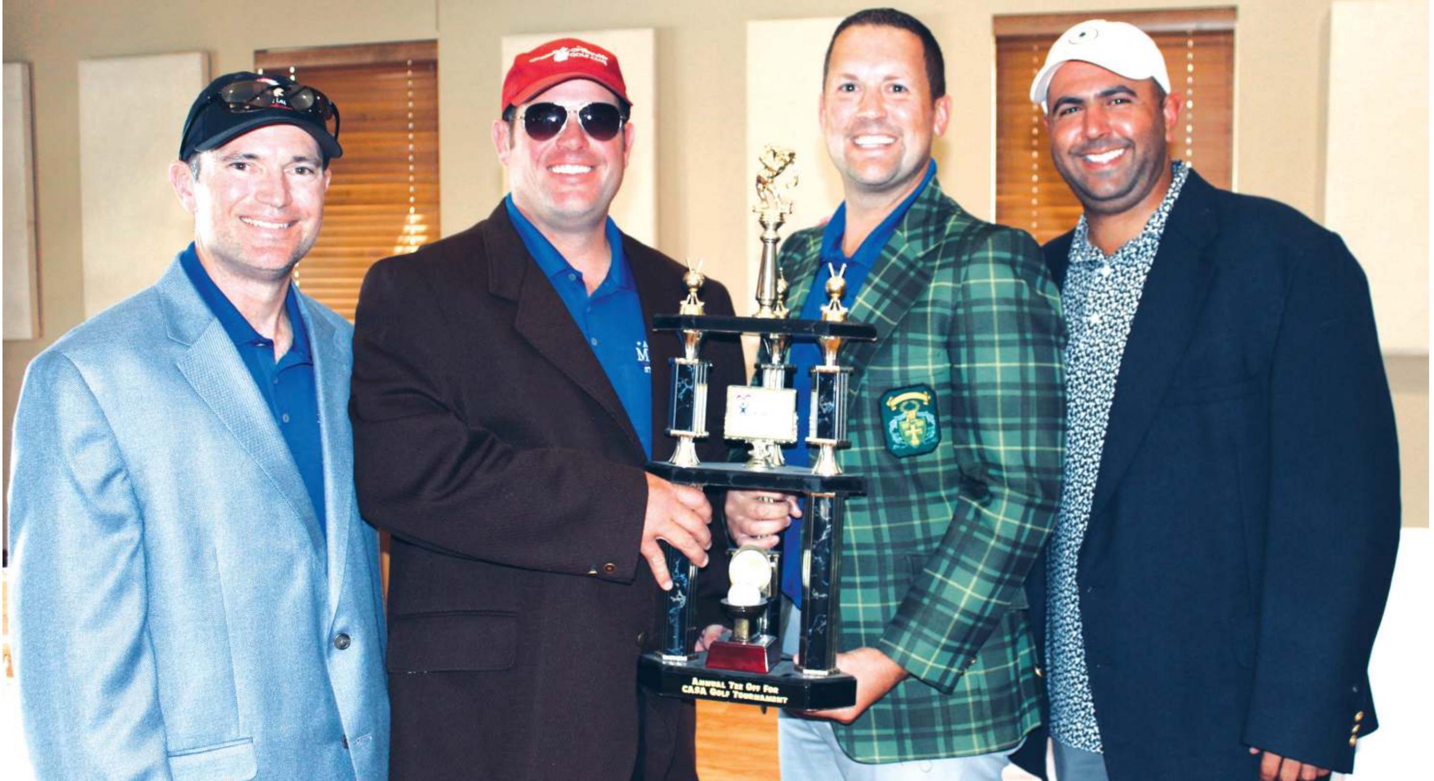Provided Winners of the 3rd Annual Tee Off for CASA Golf Tournament Fundraiser are, from left, Matt Jett, Brett Brittain, Anthony Moore and Andrew Albert.
