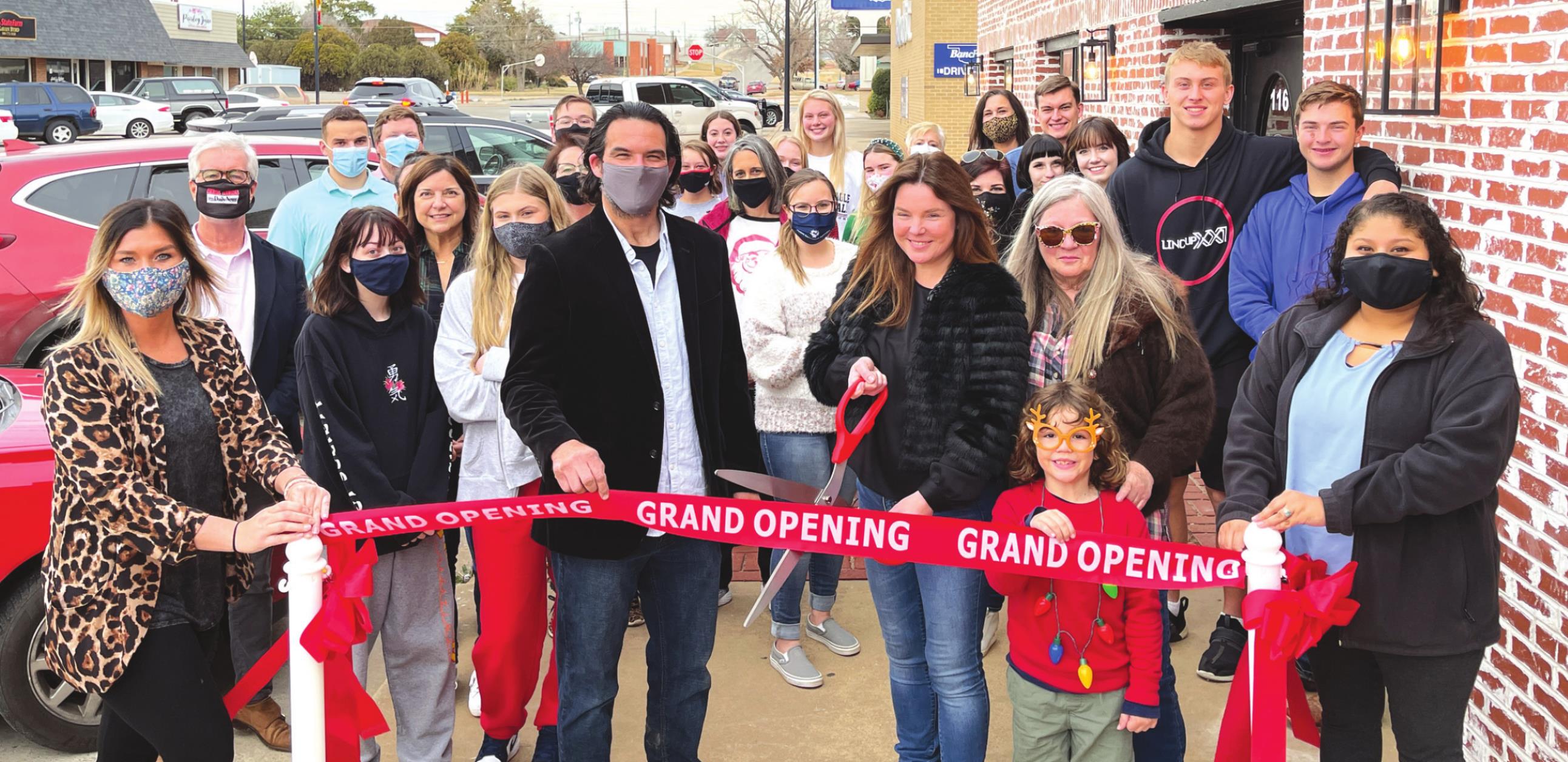 Broadway &amp; Main ArtHouse celebrates its ribbon cutting Friday in Weatherford. Owner Ashby de la Plaine will offer classes for acting, writing, filmmaking, photography and modeling. For more information, (580) 890-1114. The business is located at 114 N. Broadway. Timothy Comstock/WDN