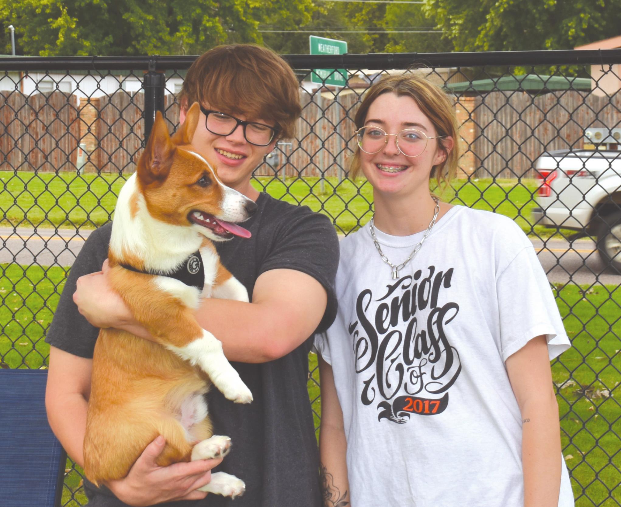 Brenden Riley and Haylie Grube use the new Bulldogs and Friends Dog Park in Heritage Park, across the street from Weatherford City Hall. The city will host a ribbon cutting 6 p.m. Saturday for the park. The public is invited. Montgomery Malone/WDN
