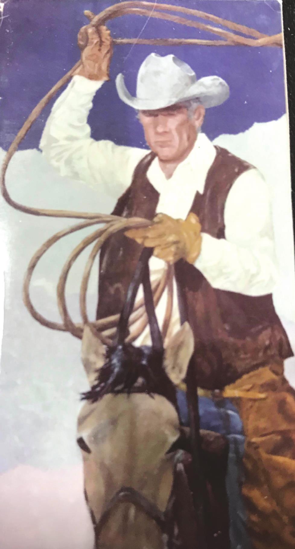 Provided This painting is “Uncle Bob.” Walker named this picture Uncle Bob after his Uncle Bob and he was the biggest cowboy Walker ever knew.