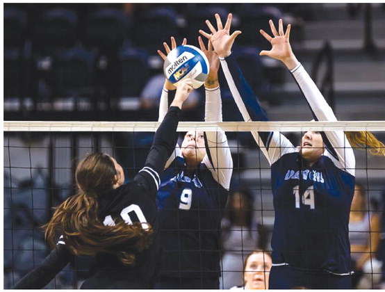 SWOSU’s volleyball team beat rival Northwestern Oklahoma State Friday in four sets. Provided