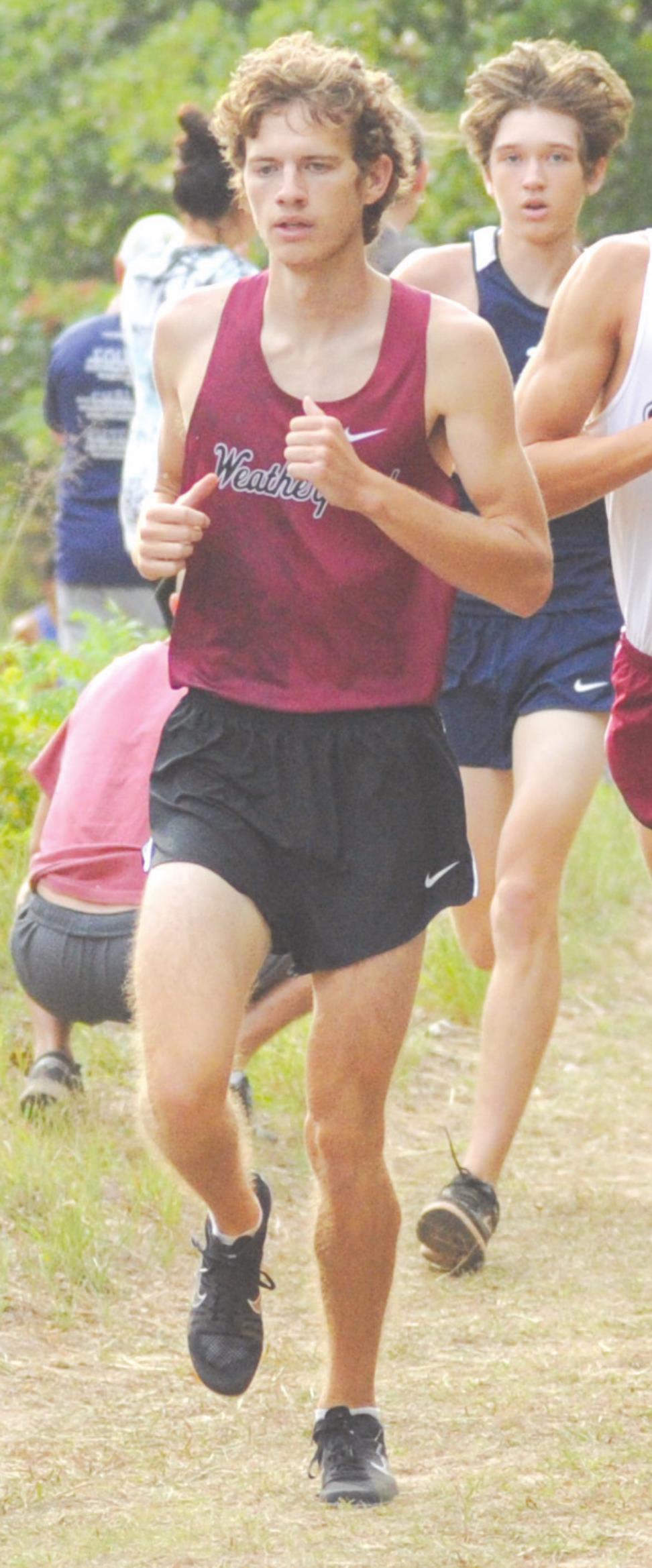 Grant Christian finished 16th overall in this weekend’s cross country meet at Watonga. Josh Burton/WDN