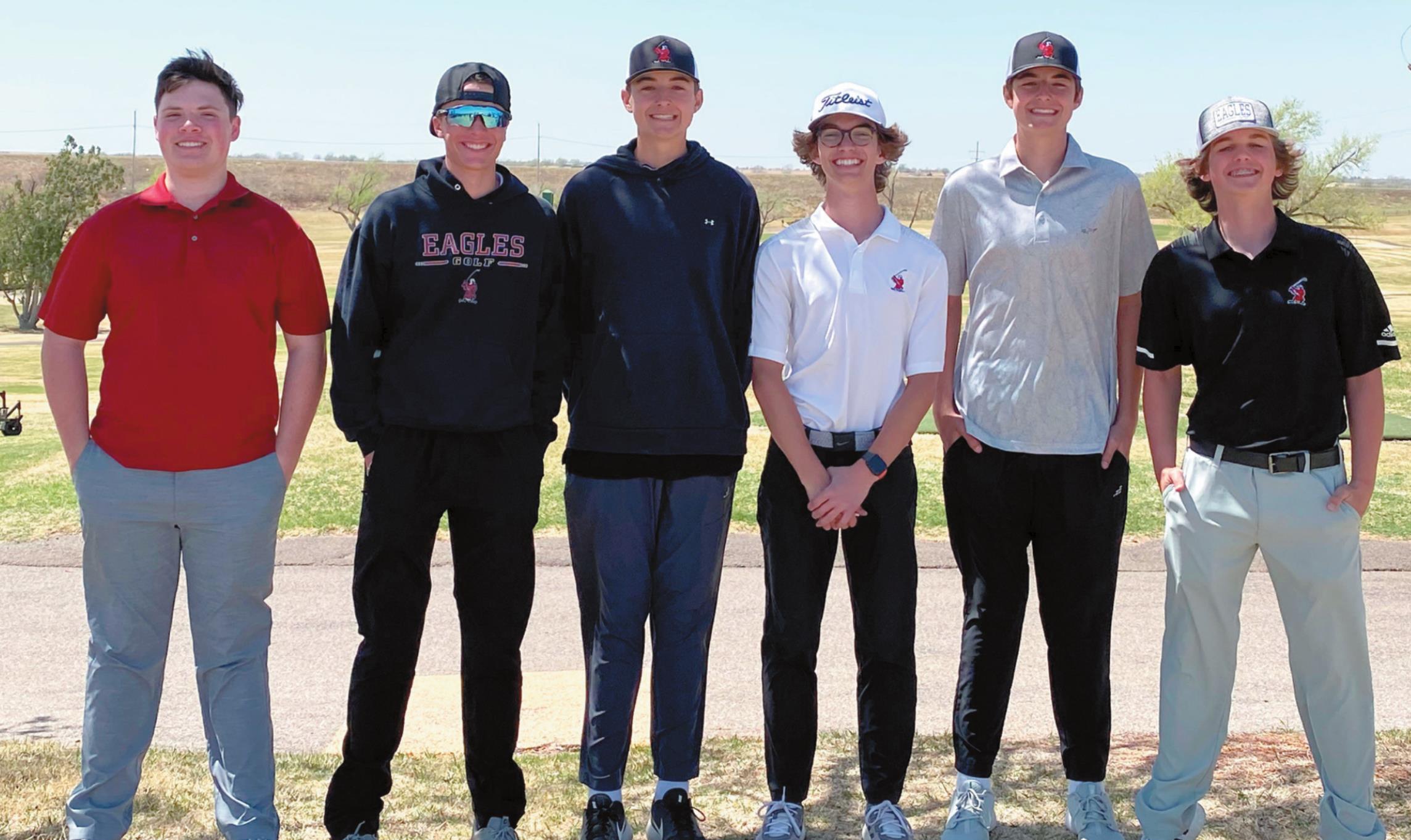 The Weatherford boys golf team finishes fourth at Elk City. Pictured from left is Chandler Jackson, Charlie Magill, Ethan Sage, Witten Beam, Tate Sage and Yukon Butler. Josh Jennings/WDN