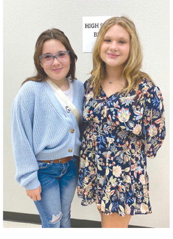 Morgan Isom, left, and Penny Nix participate in Dress Your Best Day at East Intermediate. Provided