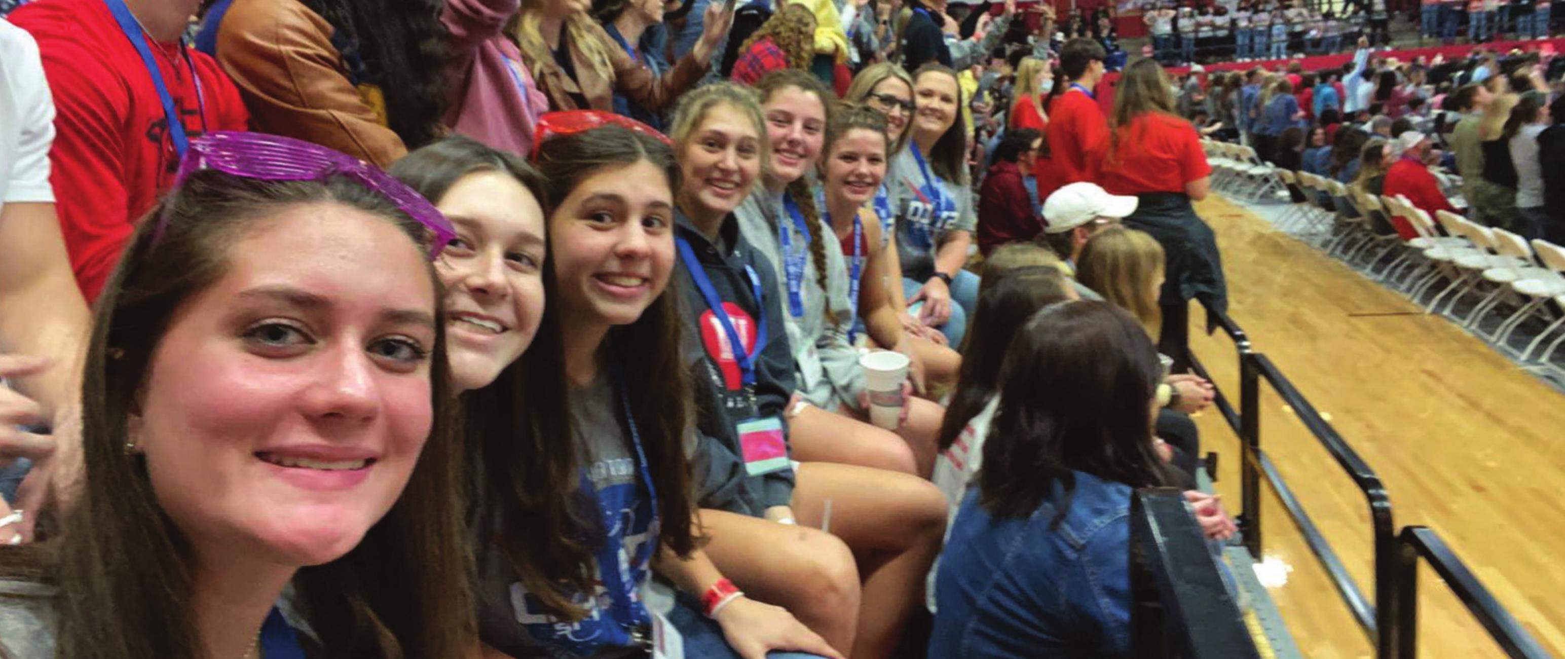 Weatherford students attending the Oklahoma Association of Student Councils State Convention pose for a picture at Del City High School.