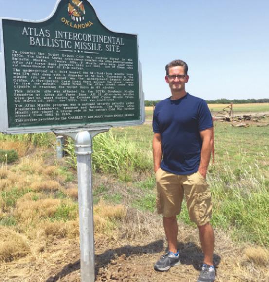 Southwestern Oklahoma State University history professor Landry Brewer recently placed the same historical marker near Willow in Greer County for the second time. Provided