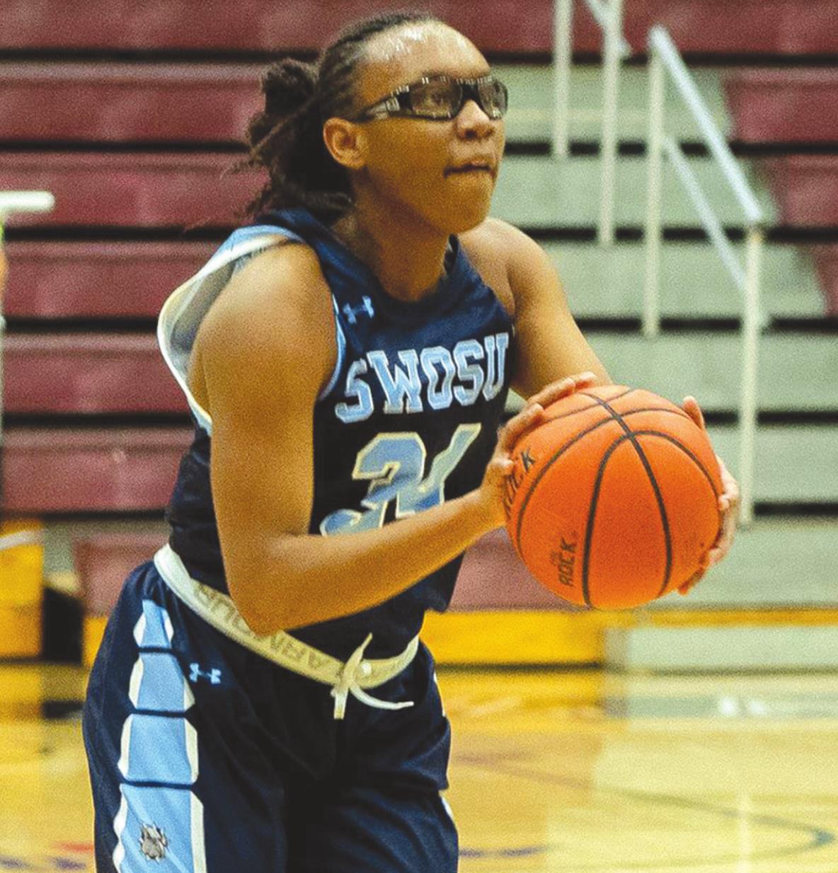 Makyra Tramble helped the SWOSU women win Thusday, by scoring 23 points. Provided