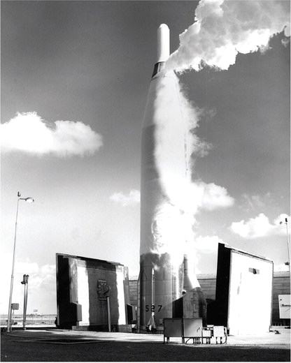 ► Atlas missiles that ringed Altus Air Force Base. Provided