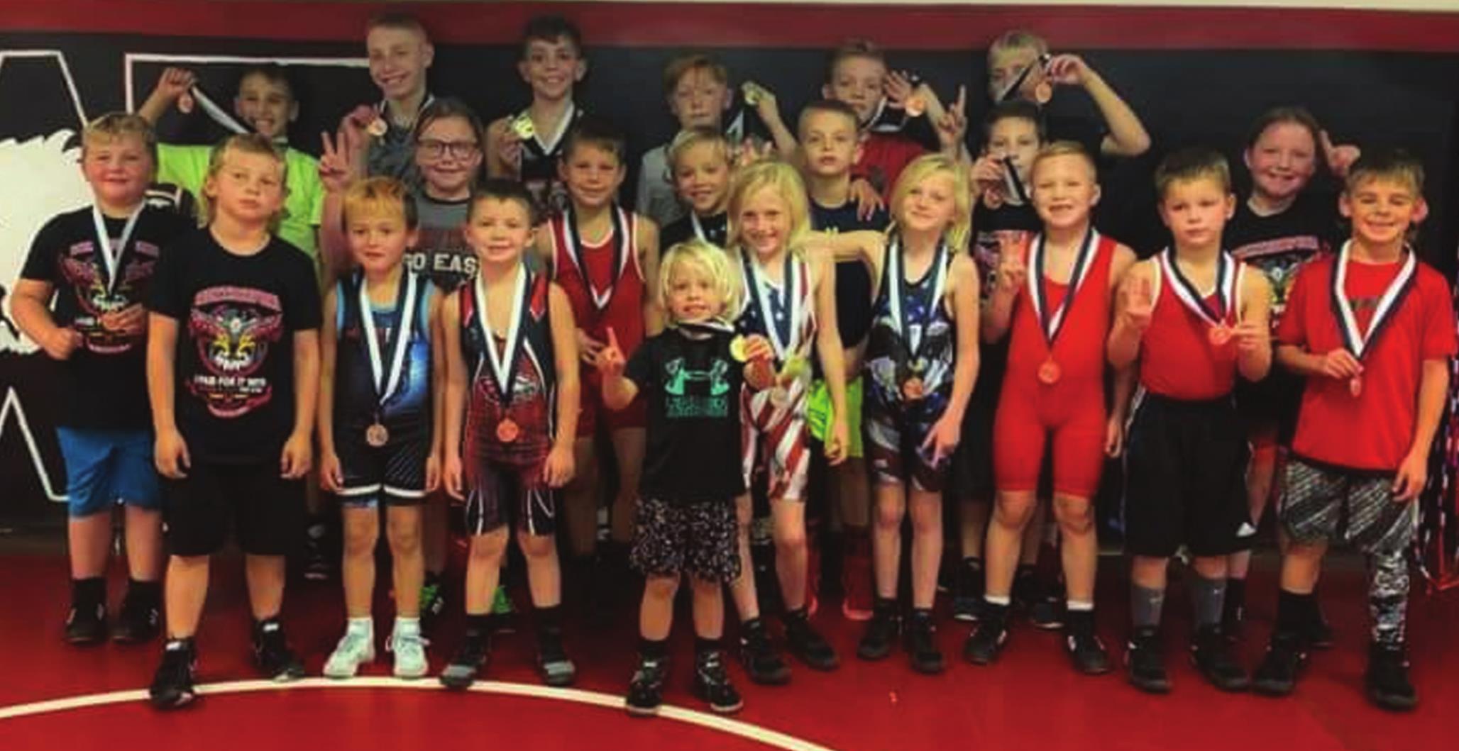 Weatherford youth wrestlers recently participiated in a tournament in Kingfisher. Wrestlers pictured are the ones who placed during the tournament. Provided