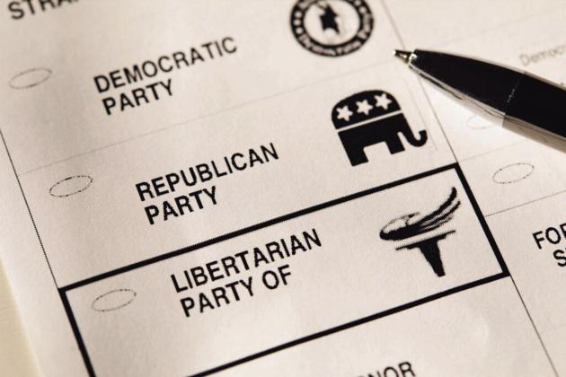 A list of parties appear on a ballot. Getty Images