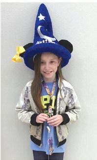 Isabella Taylor dresses up for Hat Day at East Intermediate.
